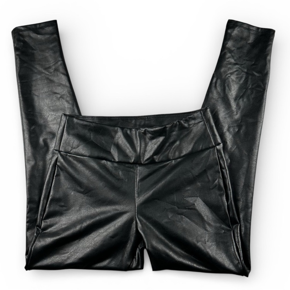 Kendall & Kylie Black Faux Leather Leggings Skinny Pants Sz S - Picture 4 of 9
